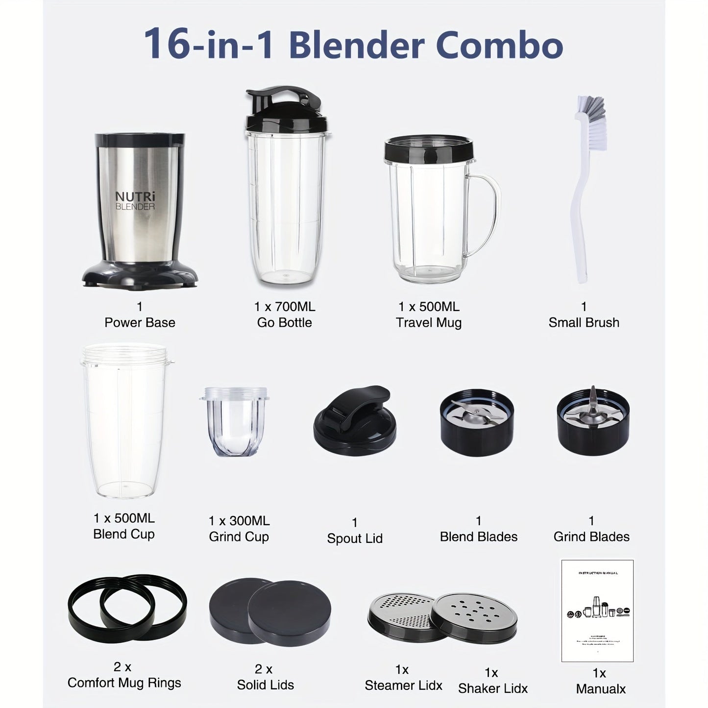 Blender & 14 pcs Juice Cup Set