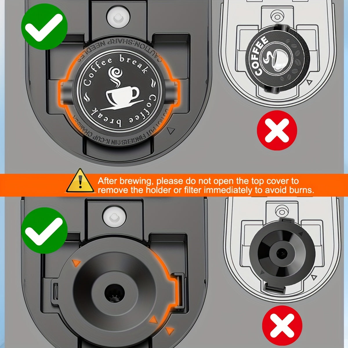 Single Serve Coffee Maker for K-Cups & Ground Coffee