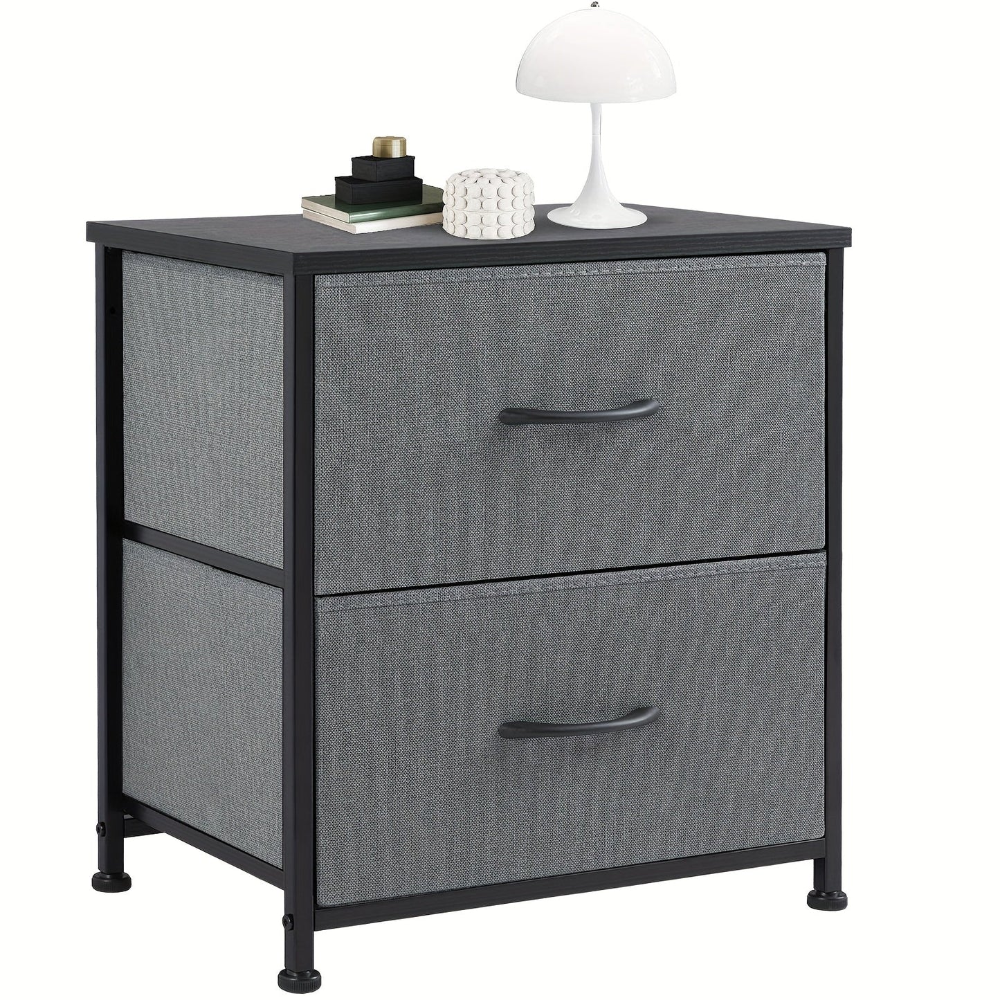 Slim Fabric Storage Dresser with 4 Drawers and Metal Frame