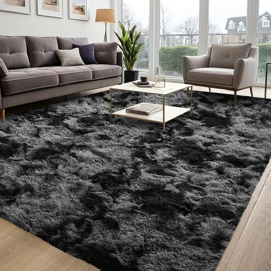 Rectangular Shaggy Carpet Rug, Non-Slip, Machine Washable