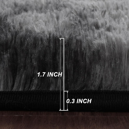 Rectangular Shaggy Carpet Rug, Non-Slip, Machine Washable