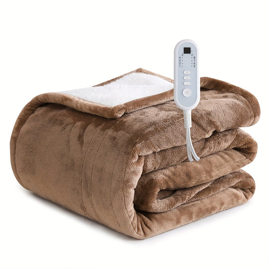 Extra Large Electric Blanket with Dual Controllers 8 Heat Settings