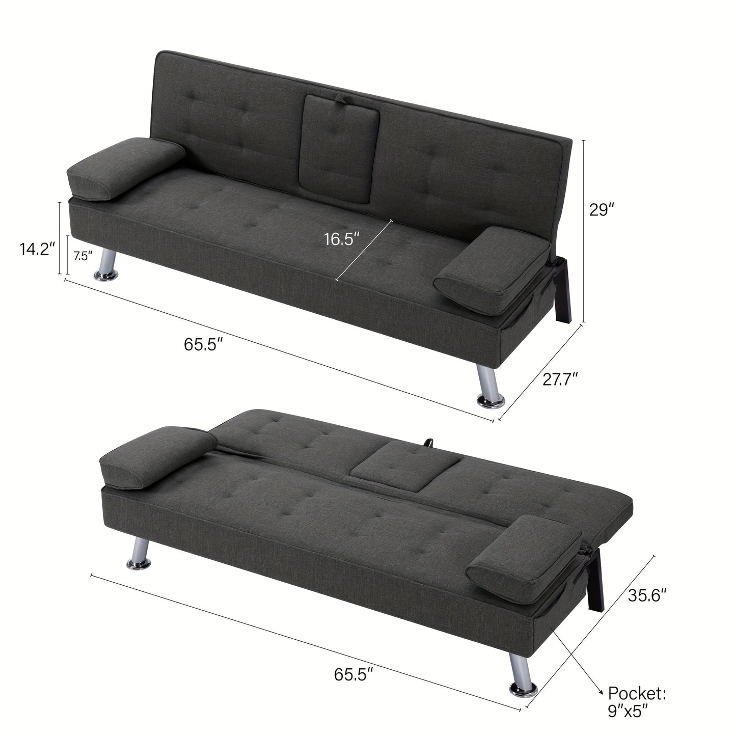 Contemporary Futon Sofa Bed