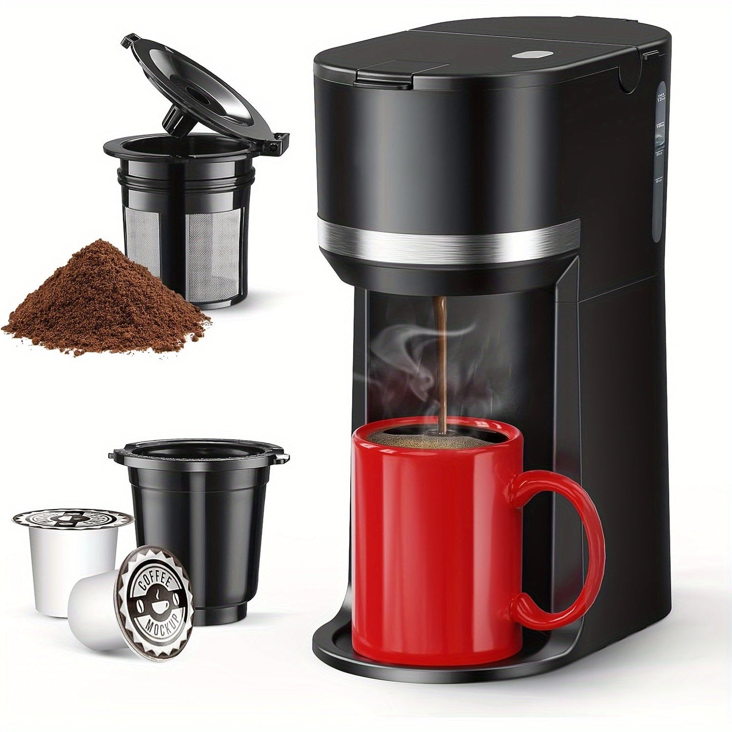 Single Serve Coffee Maker for K-Cups & Ground Coffee