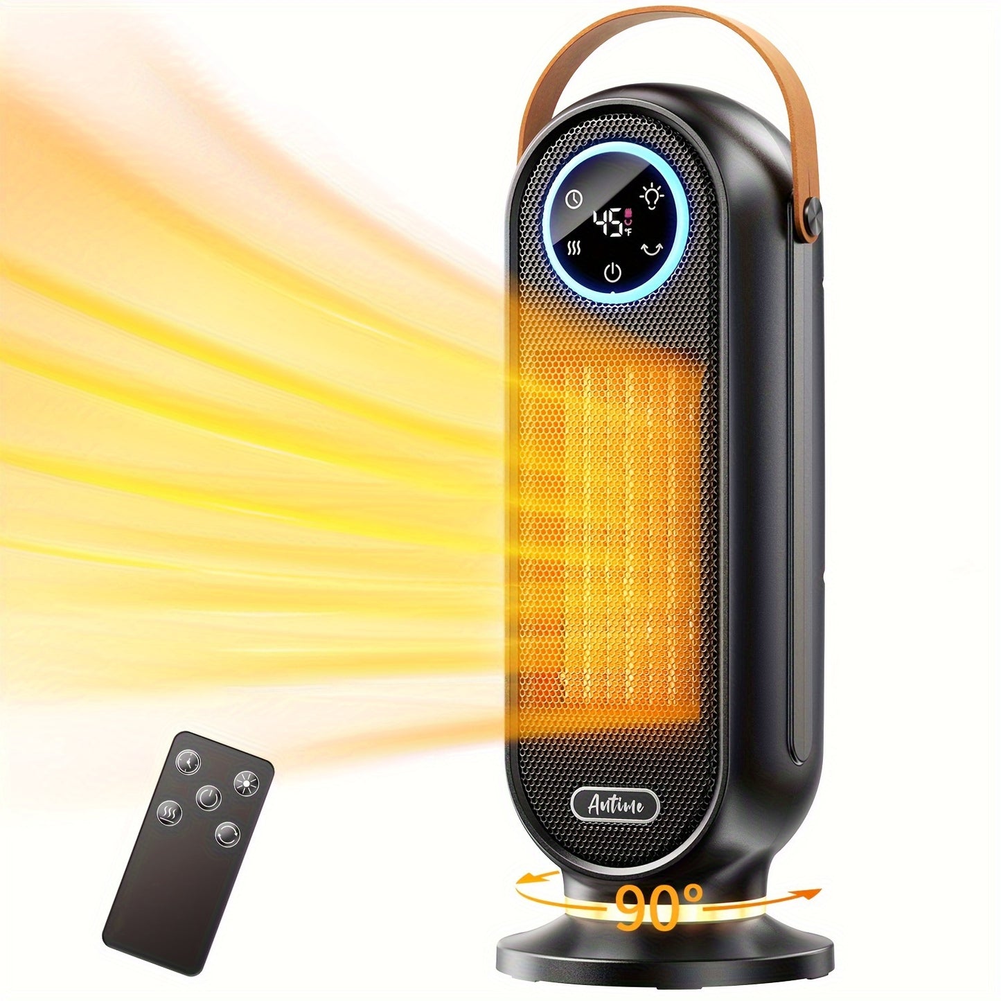 1500W Portable Space Heater with Remote & Digital Display