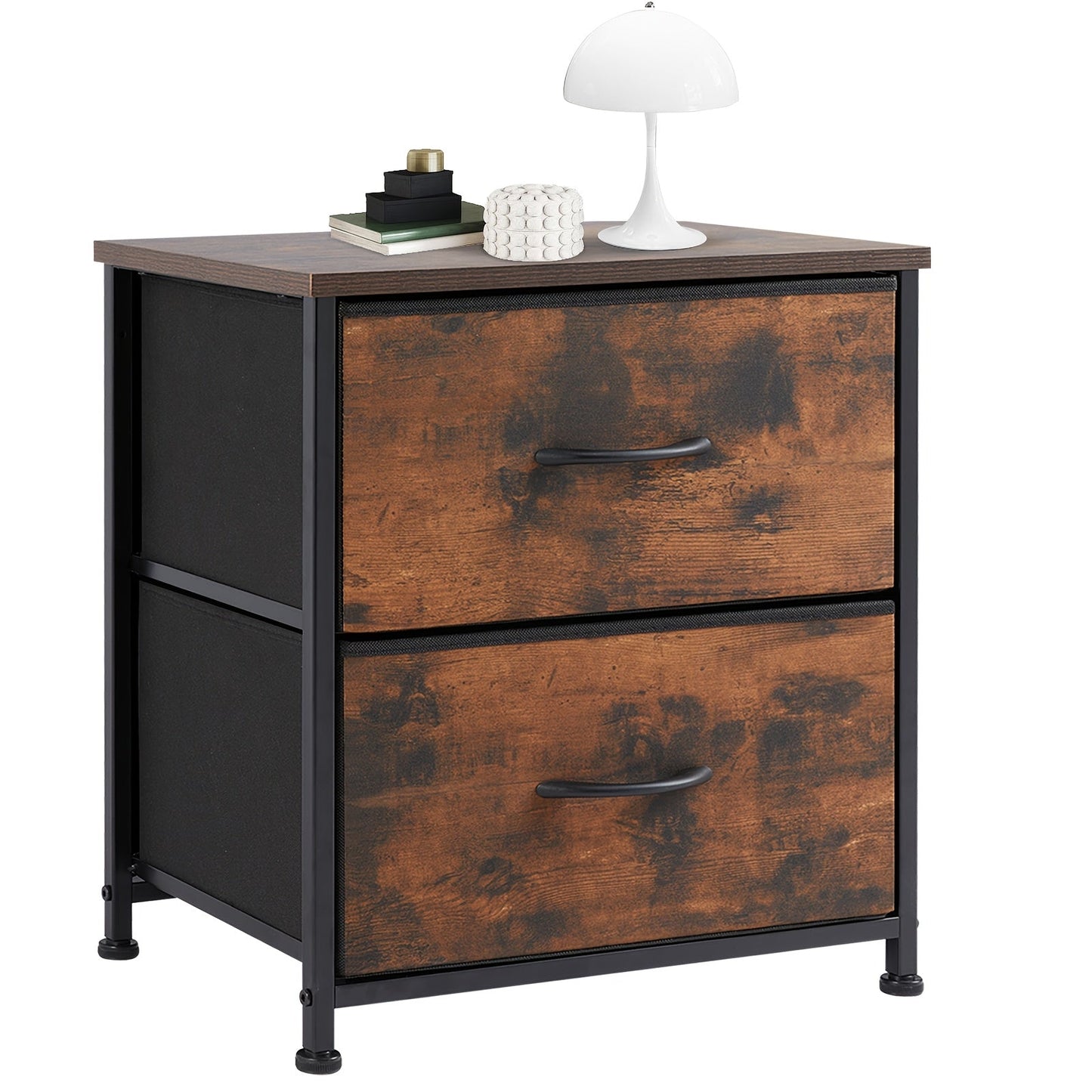 Slim Fabric Storage Dresser with 4 Drawers and Metal Frame