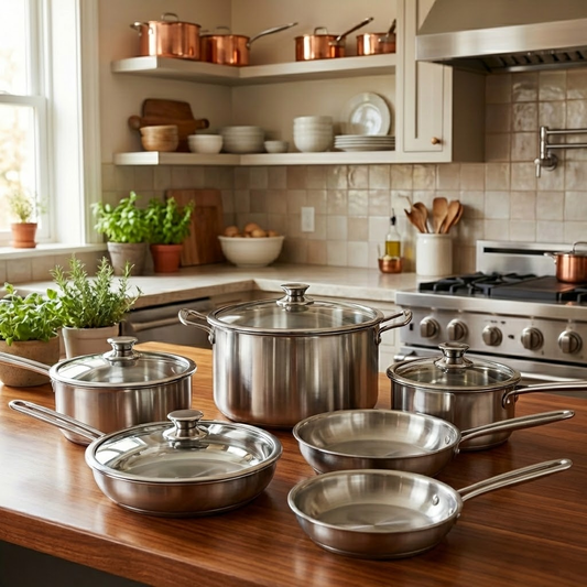 10-Piece Stainless Steel Cookware Set