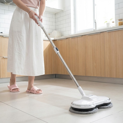 Cordless Electric Spin Mop with Sprayer & LED